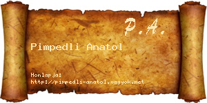 Pimpedli Anatol névjegykártya